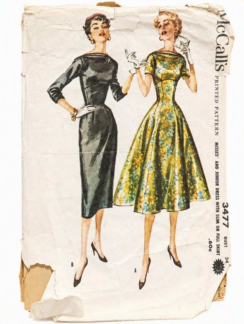 McCall's #3497 Sewing Pattern from 1955 Chic Dress